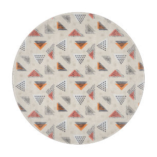 Planche À Découper Motif tiré par la main de triangle géométrique