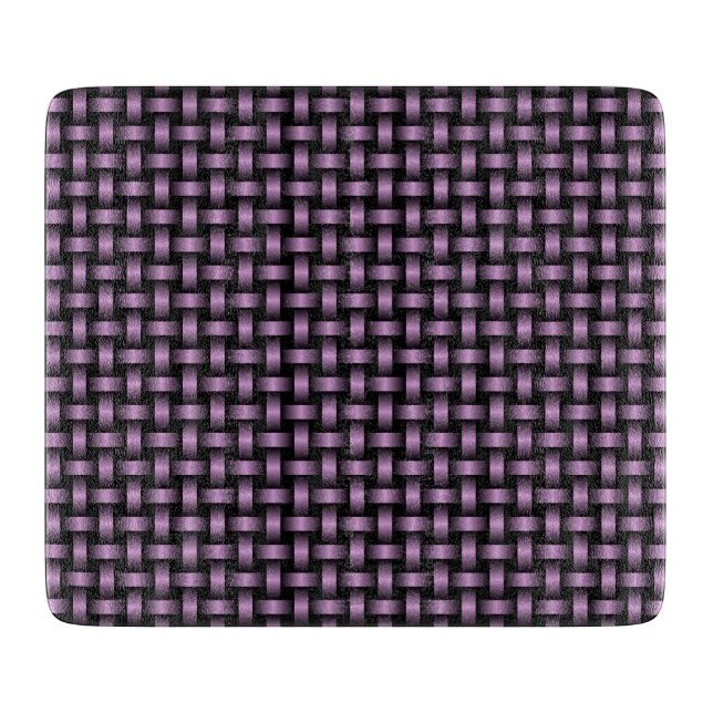 Planche À Découper Motif Tissé Noir Violet (Devant)
