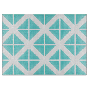 Planche À Découper Motif Triangle tendance Turquoise