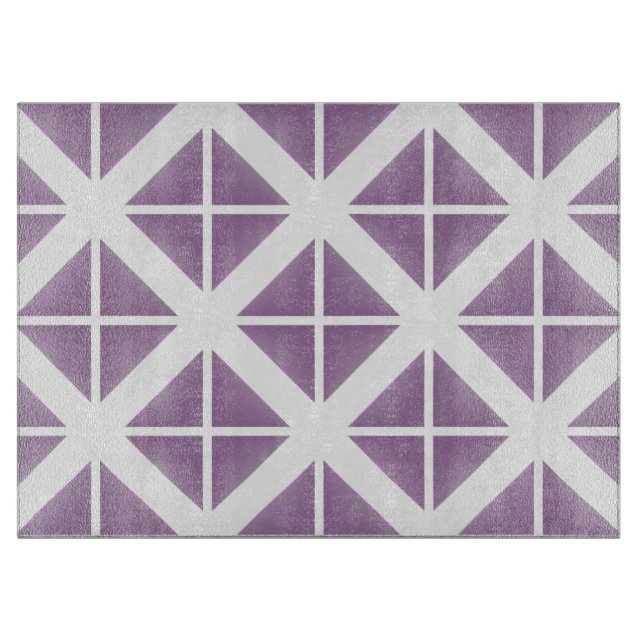 Planche À Découper Motif triangle tendance violet (Devant)