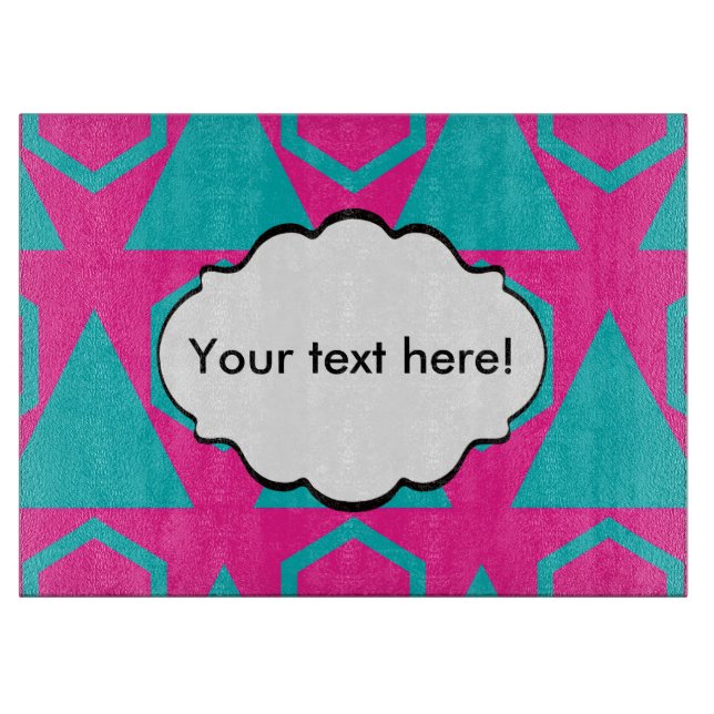 Planche À Découper Motif triangles et nids de miel (Devant)