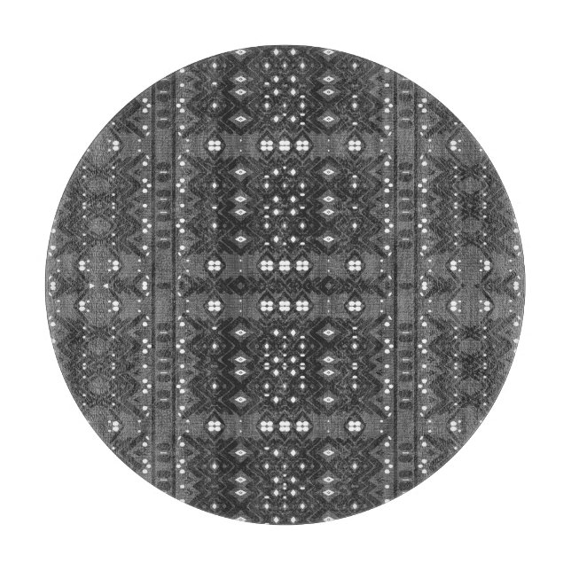 Planche À Découper Motif tribal noir blanc (Devant)