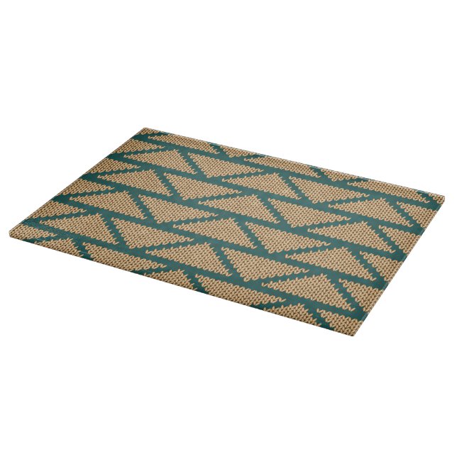 Planche À Découper Motif tricoté par style ethnique (Coin)