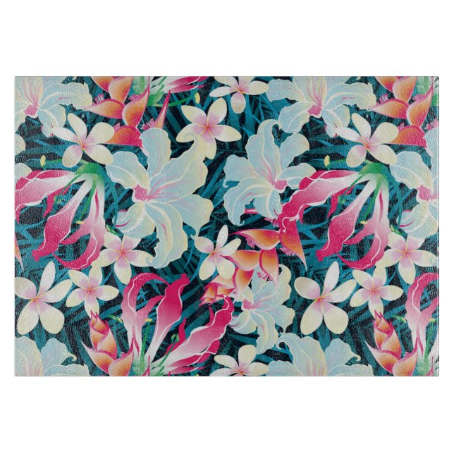 Planche À Découper Motif tropical coloré (Devant)