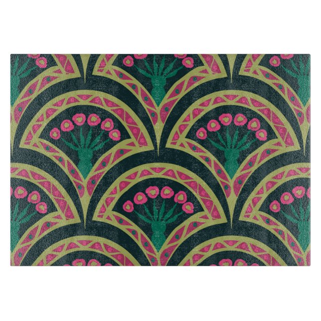 Planche À Découper motif vert en forme de coque (Devant)