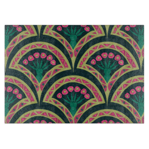 Planche À Découper motif vert en forme de coquille