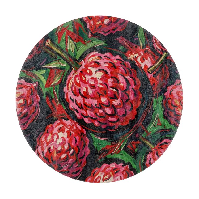 Planche À Découper Motif vibrant de litchi (Devant)