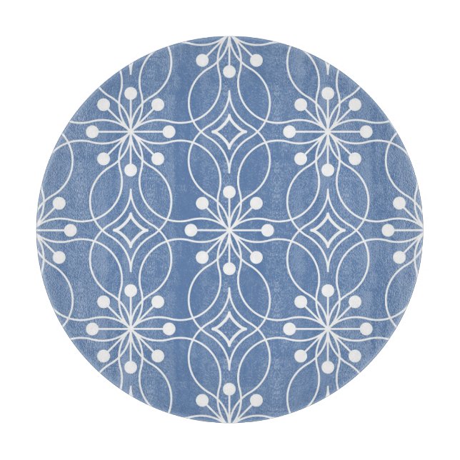 Planche À Découper Motif Vintage géométrique Lignes ondulées (Devant)