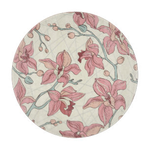 Planche À Découper Motif Vintage orchidée : Papier élégant