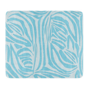 Planche À Découper Motif Zèbre Bleu
