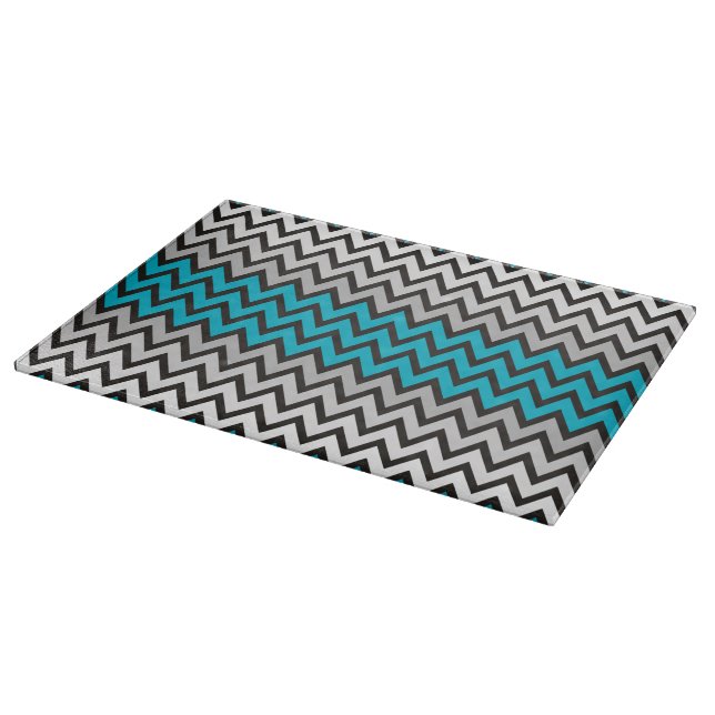 Planche À Découper Motif ZIGZAG - noir blanc gris + votre idée (Coin)