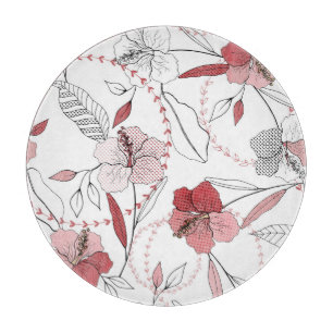 Planche À Découper Motifs botaniques : Vintage de fleurs isolées