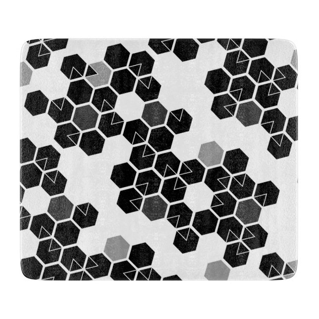 Planche À Découper Motifs de données sur le hexadécimal noir (Devant)