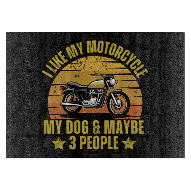 Planche À Découper Motocyclette de chien (Devant)