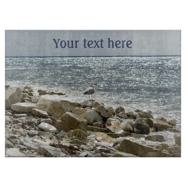 Planche À Découper Mouette et mer (Devant)