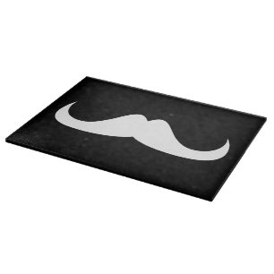 Planche À Découper Moustache blanche fraîche personnalisable de