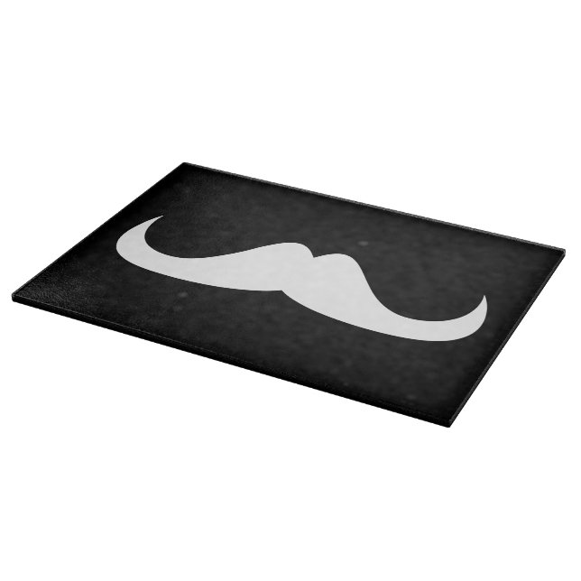 Planche À Découper Moustache Cool blanc guidon personnalisable (Coin)