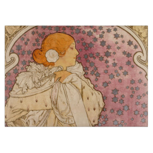 Planche À Découper Mucha Art nouveau femme beauté