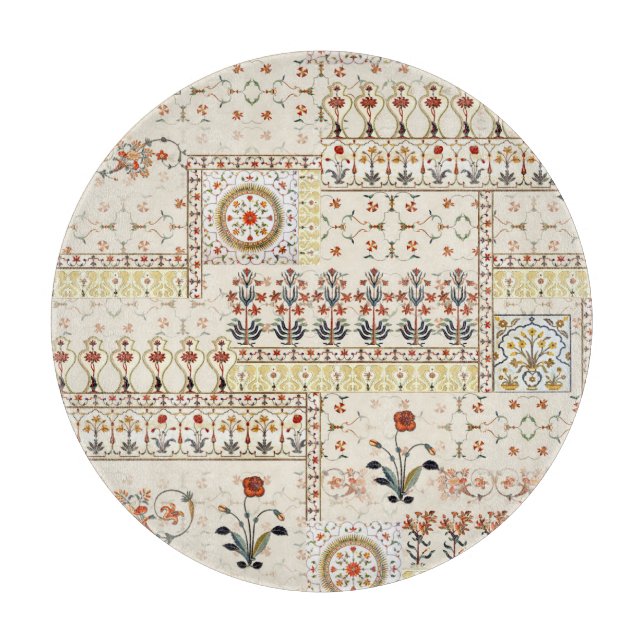 Planche À Découper Mughal Floral Paisley : Ethnic Digital Elegance. (Devant)