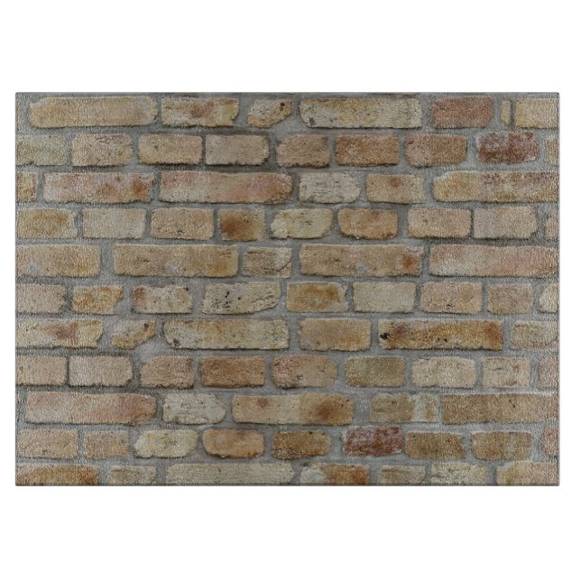 Planche À Découper Mur de briques brunes Un design original  (Devant)