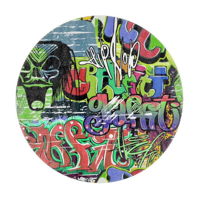 Planche À Découper Mur de graffitis : Hip hop urbain (Devant)