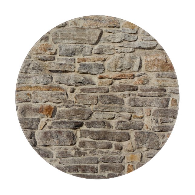Planche À Découper Mur en pierre rustique, décoration texturée (Devant)