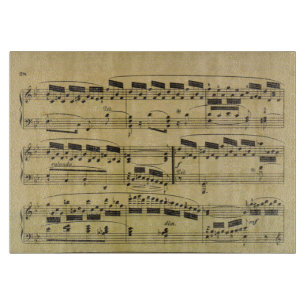 Planche À Découper Musicien vintage des notes musicales   de papier