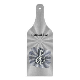 Planche À Découper Musique Clef Argent