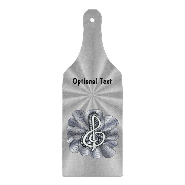 Planche À Découper Musique Clef Argent (Devant)