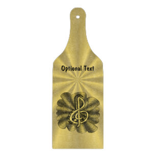 Planche À Découper Musique Treble Clef Gold Customisé