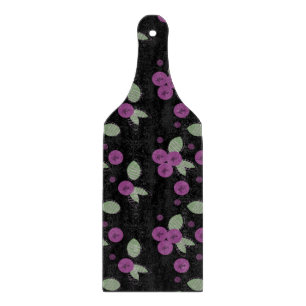 Planche À Découper Myrtilles Géométriques Fruit Pourpre