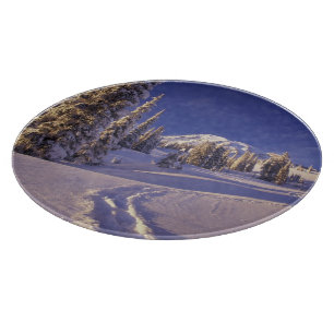 Planche À Découper NA, États-Unis, Washington, Mt Rainier NP, Snowsho