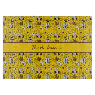 Planche À Découper Nains Personnalisés Tournesols Jaunes Abeilles Mie