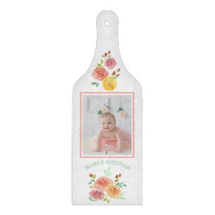 Planche À Découper Nana's Kitchen Aquarelle Rose Photo