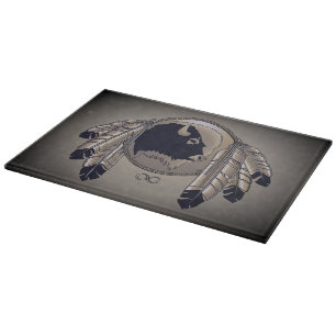Planche À Découper Native Art Cutting Board Metis Wildlife Gifts