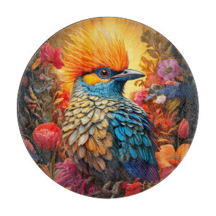 Planche À Découper Nature Fantaisiste Oiseau Bleu N° 2