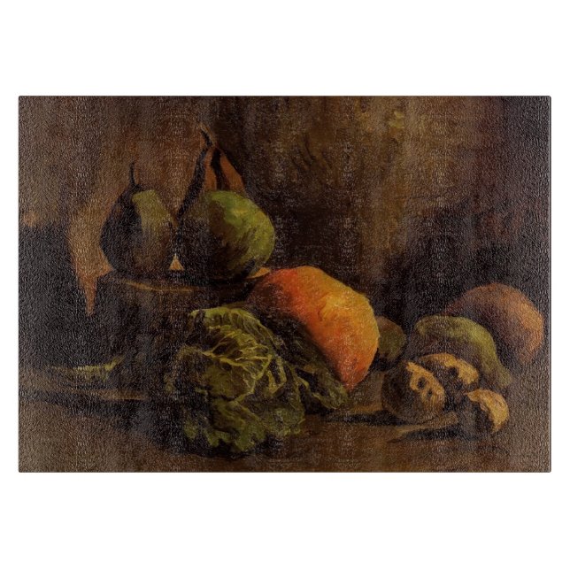 Planche À Découper Nature morte avec légumes et fruits par Van Gogh (Devant)