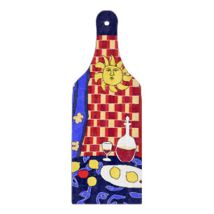Planche À Découper Nature morte bleue nocturne inspirée de Matisse av