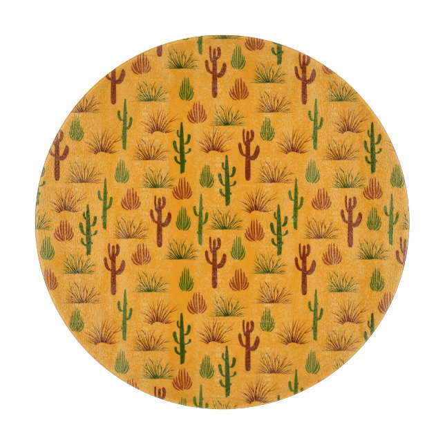 Planche À Découper Nature sauvage Cactus Bushes Motif (Devant)