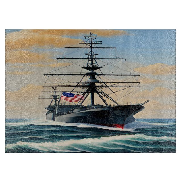 Planche À Découper Naval Naval Naval Glass Cutting Board (Devant)