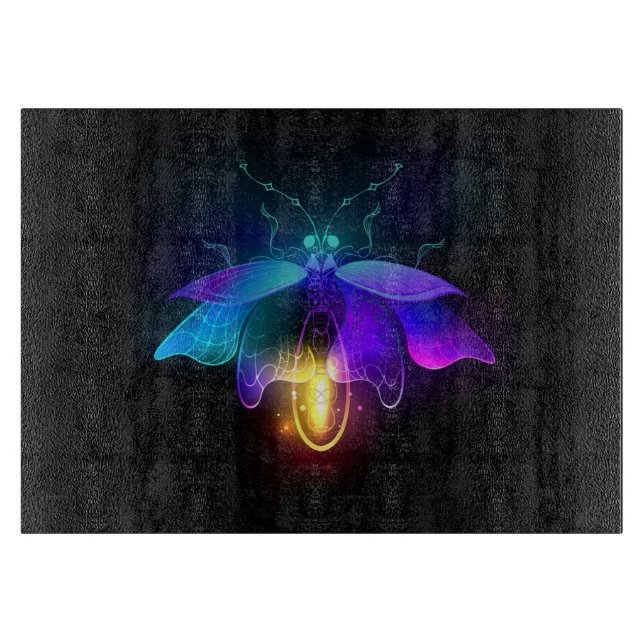 Planche À Découper Neon Firefly sur noir (Devant)