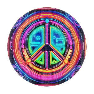 Planche À Découper Neon Peace Mandala