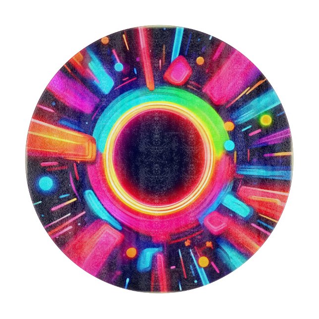 Planche À Découper Neon Vortex de l'Art Lumière (Devant)
