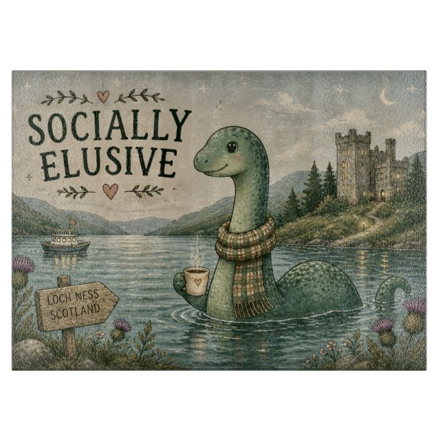 Planche À Découper Nessie insaisissable socialement Cryptide cosy Loc (Devant)