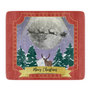 Planche À Découper Night de Noël moderne Vintage