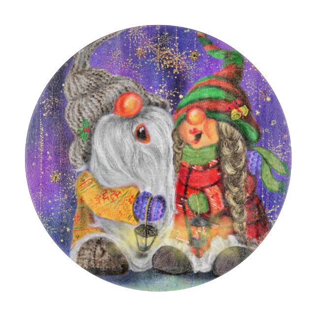 Planche À Découper Noël Coupe Les Gnomes Chanter Chanson (Devant)