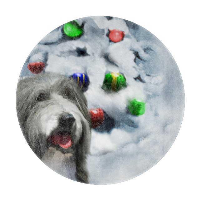 Planche À Découper Noël de Collie barrée (Devant)