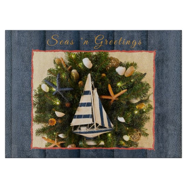 Planche À Découper Noël de la côte tropicale (Devant)