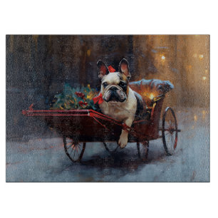 Planche À Découper Noël de la saison festive de Bouledogue français