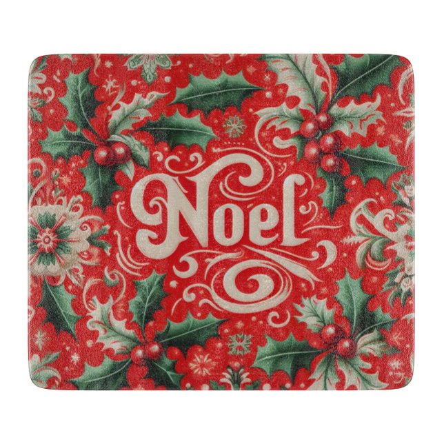 Planche À Découper Noel de Noël Rouge et Vert (Devant)